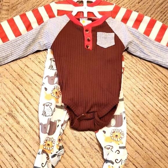 3-6 month boys 3 picce pj set NWT - Picture 7 of 7